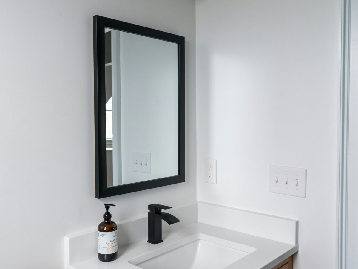 Bathroom Mirror with Black Frame