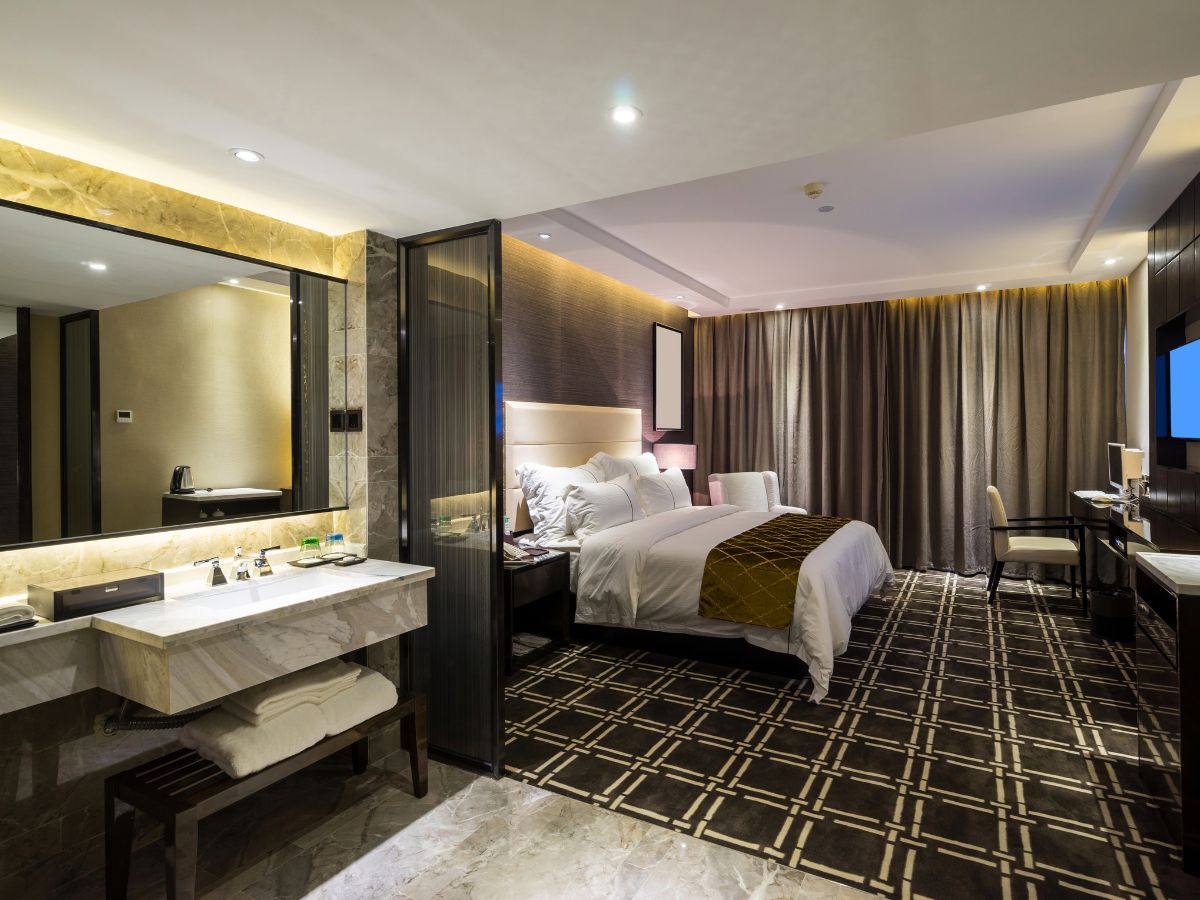 luxury hotel bedroom