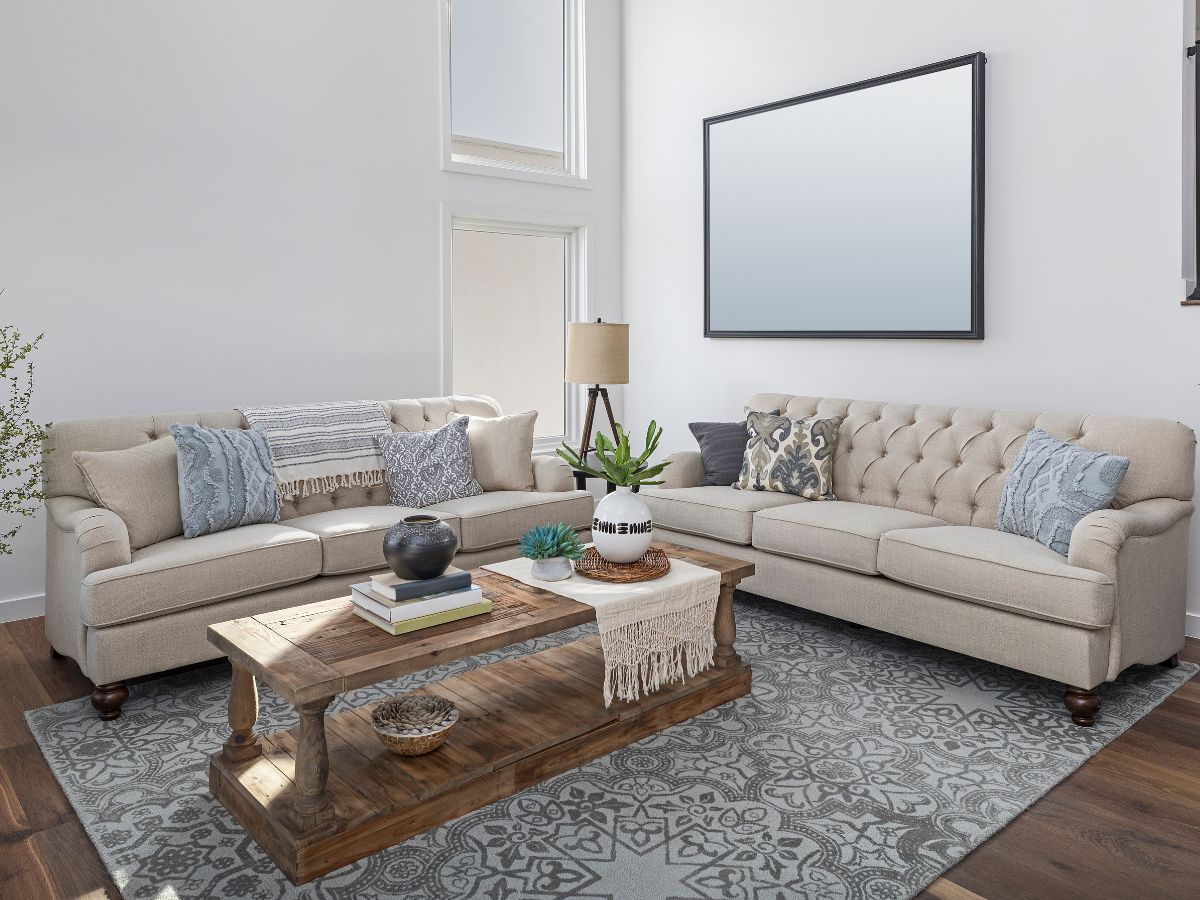 MAL-0698 Black Framed Mirror For Living Room