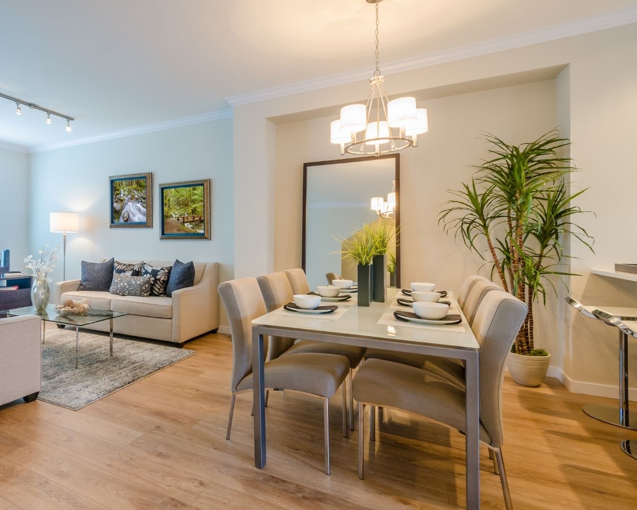 MAL-0698 Black Framed Mirror For Dining Room