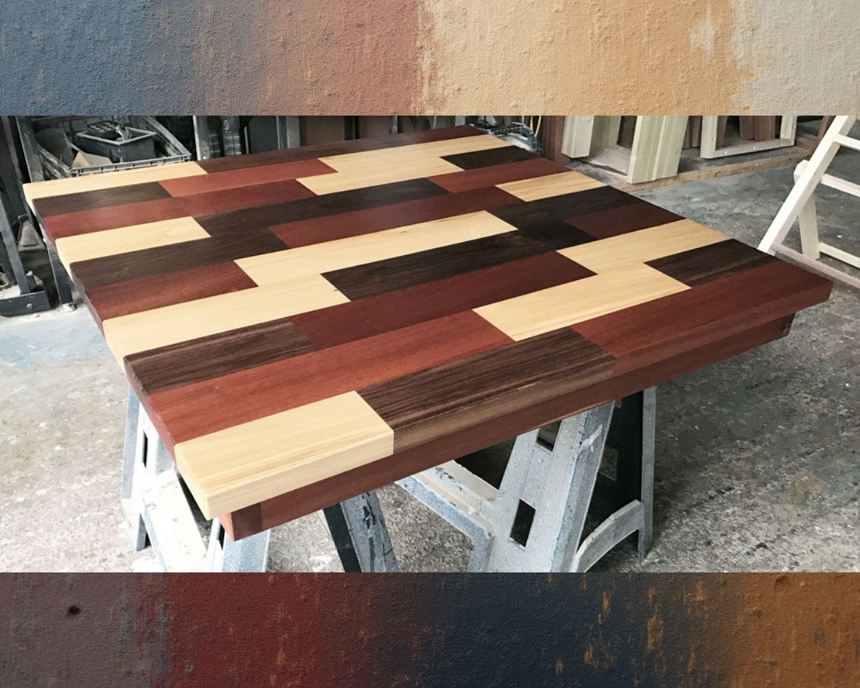 DT-90238-Square Havana table top mixture of walnut, poplar, and mahogany