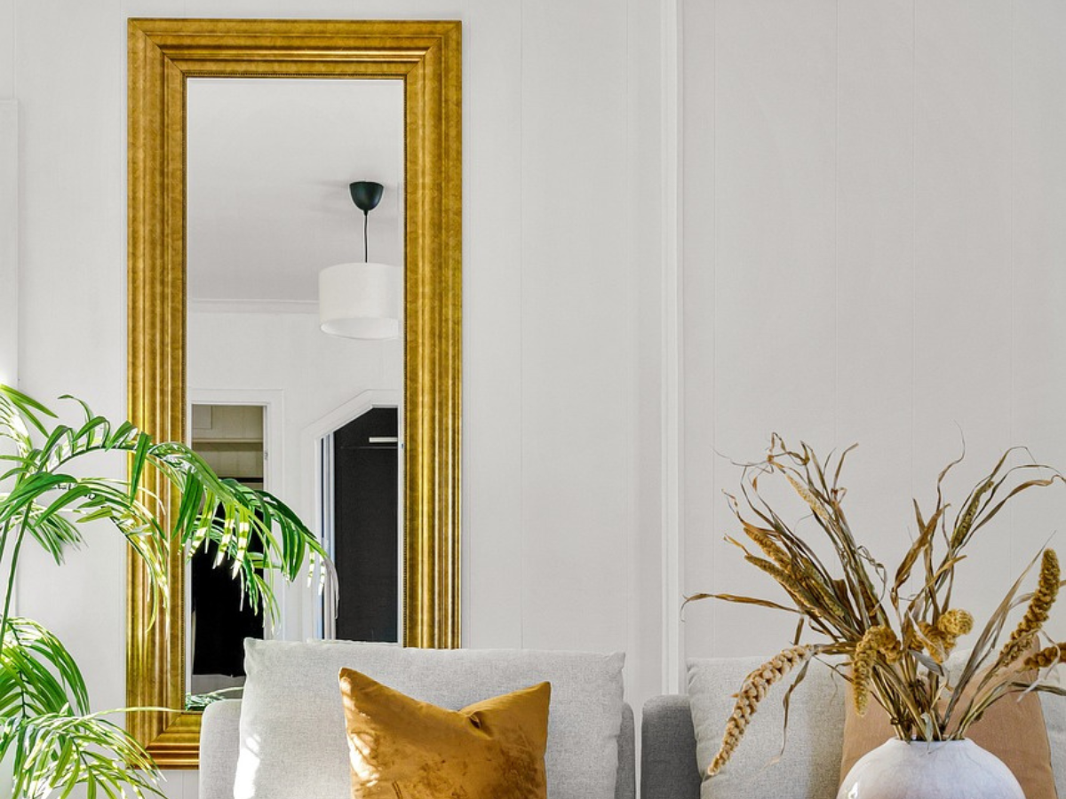 MAL-0358 Gold Framed Mirror for Living Room