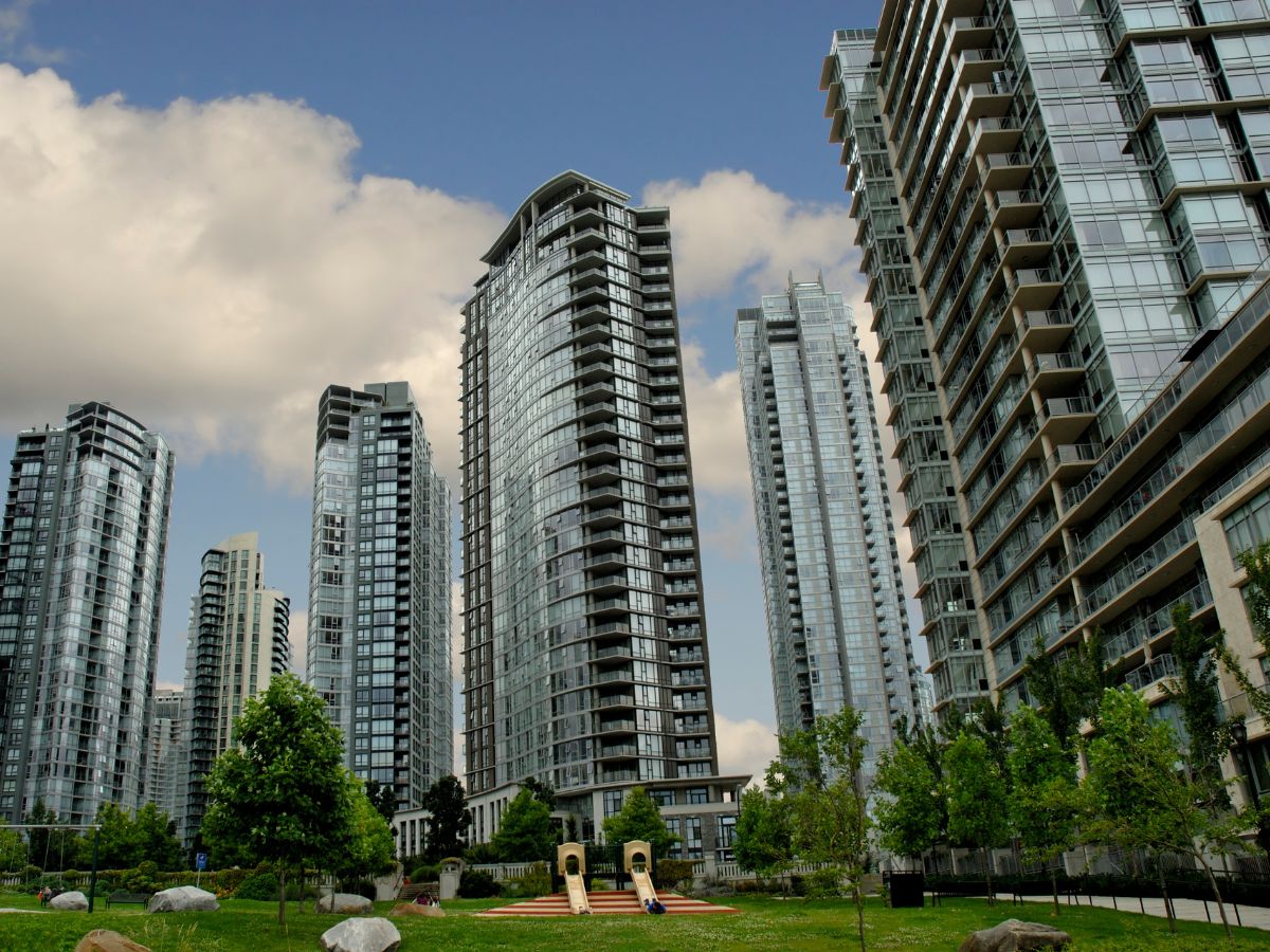 exterior of condominium buildings