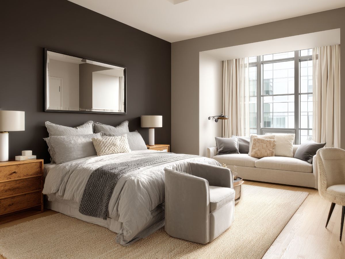 MAL-1295 Black Framed Mirror For Bedroom